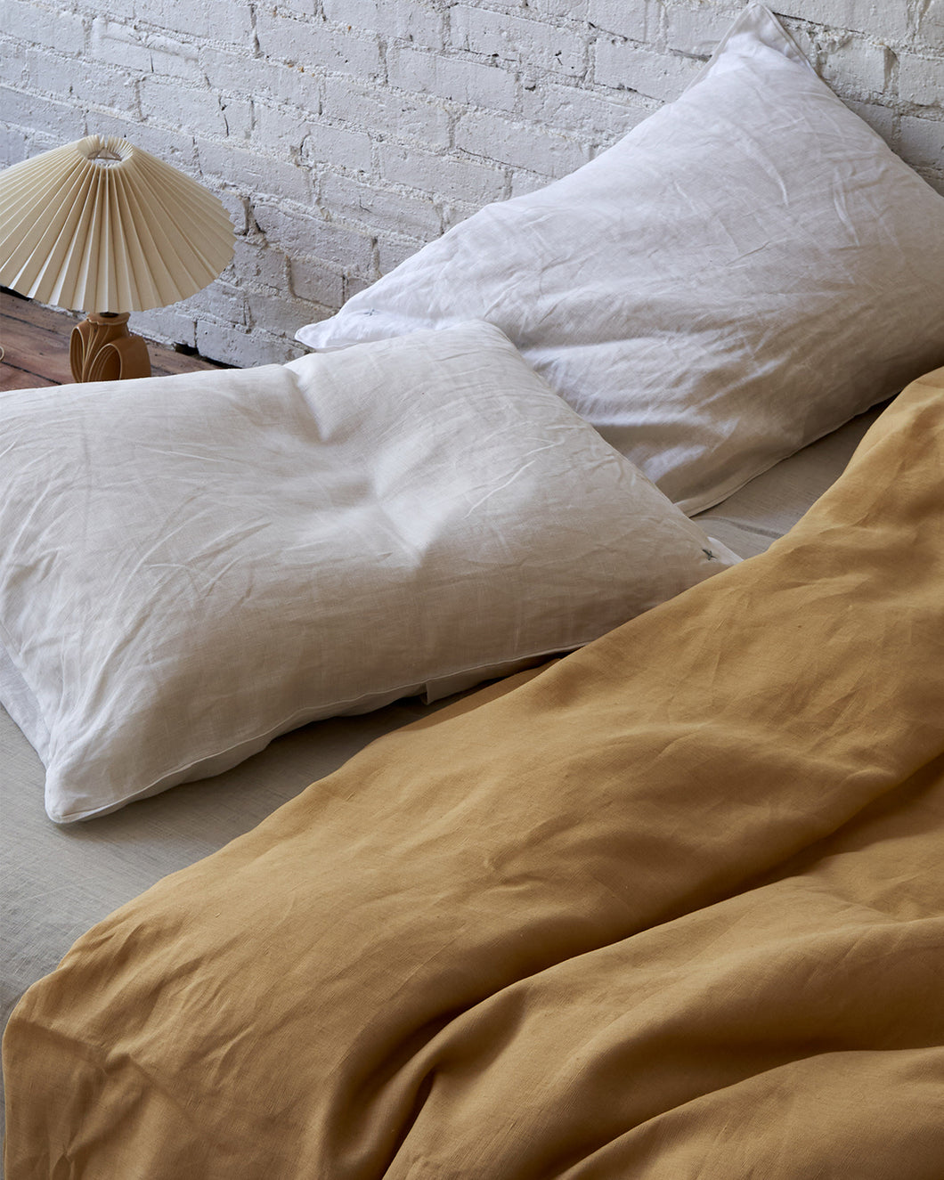 Linen Duvet Cover - Ochre