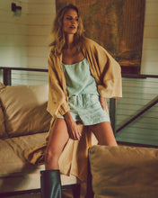 Full Length Linen Robe in Ochre