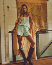 Full Length Linen Robe in Ochre