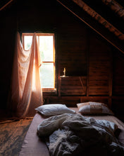 Linen Patchwork Pillow Case - Earth Rose/Blush