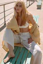 Full Length Linen Robe in Ochre