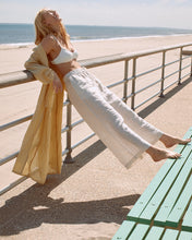 Full Length Linen Robe in Ochre