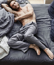 Two Tone Linen Duvet Cover, Dark Grey/Pale Grey