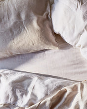 Linen Pillow Case - Chalk with Piping