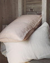 Linen Pillow Case - Chalk with Piping