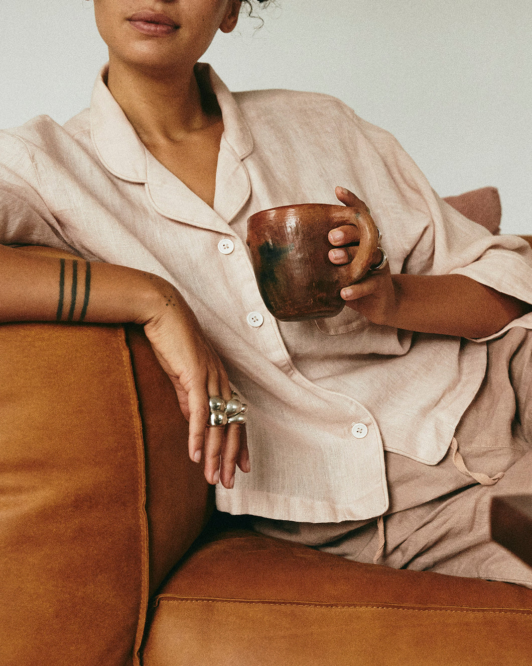 Meetra Pajama Top, Blush