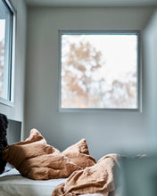 Linen Pillow Case - Desert Rose with Piping