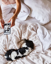 Two Tone Linen Duvet Cover - Chalk/White