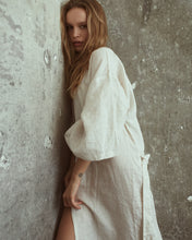 Full Length Linen Robe in Chalk