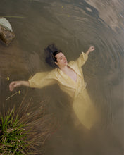 Full Length Linen Robe in Ochre