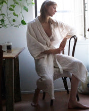 Full Length Linen Robe in Chalk