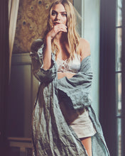 Full Length Linen Robe in Pond