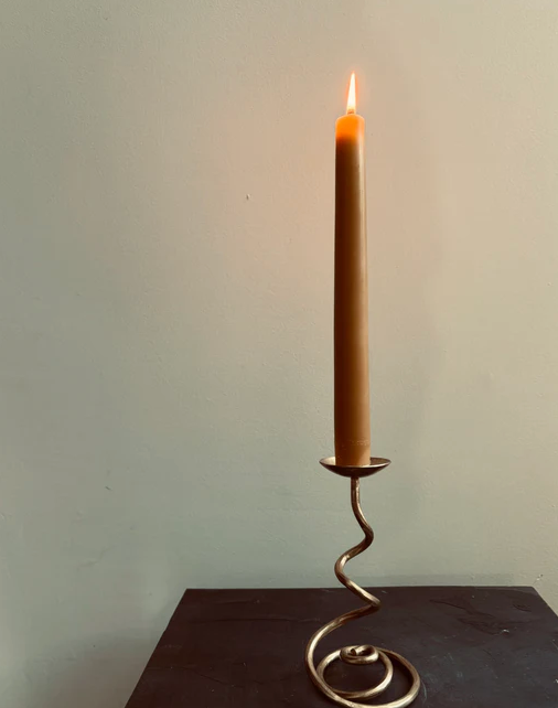 Totem - Spiral Brass Candlestick