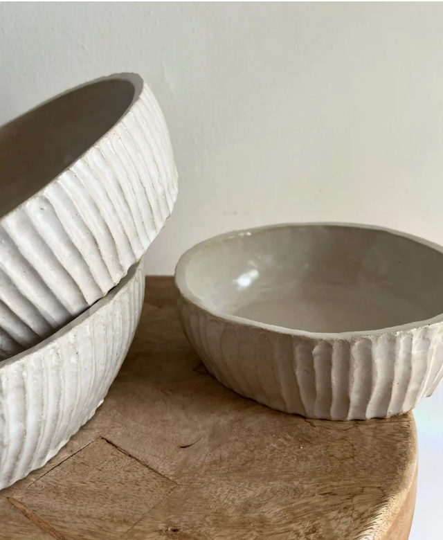 Ceramics - Salto - Ribbed Serving Bowl