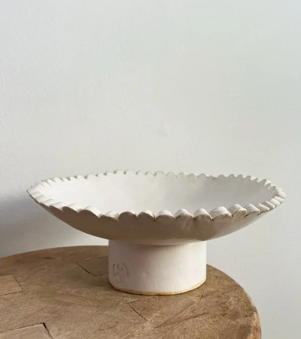 Ceramics - Salto - Scalloped Pedestal Bowl, Tall
