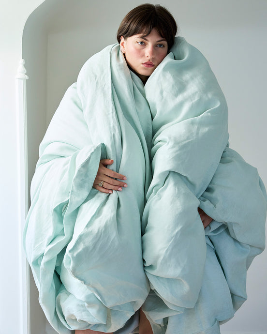 Linen Duvet Cover - Sea Salt
