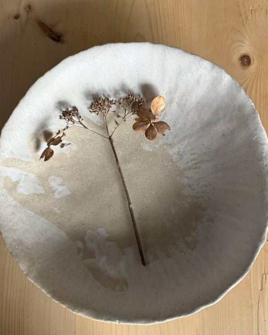 Pauline M. Ceramics - Flower Shell Serving Bowl