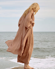 Full Length Linen Robe in Desert Rose