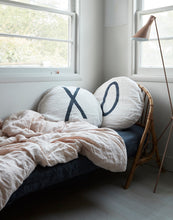 Round Chalk Pillow with "0"